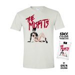 SDCC Exclusive Misfits Pin-Up White T-Shirt with Trading Card