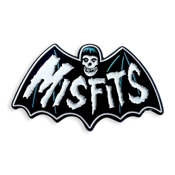 Misfits Fiend Skull by Tom Whalen Green, Enamel Pins